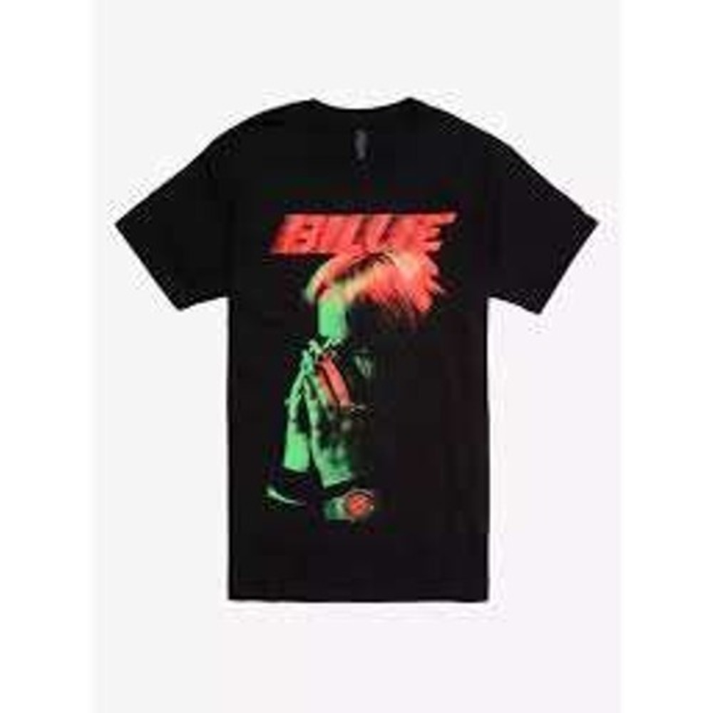 Billie Eilish Neon Y2K Graphic Tee Size M | Official Merch | Dark Streetwear EUC